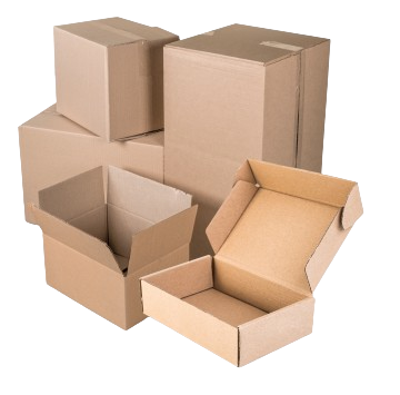 Caixas de Papelão em um fundo branco